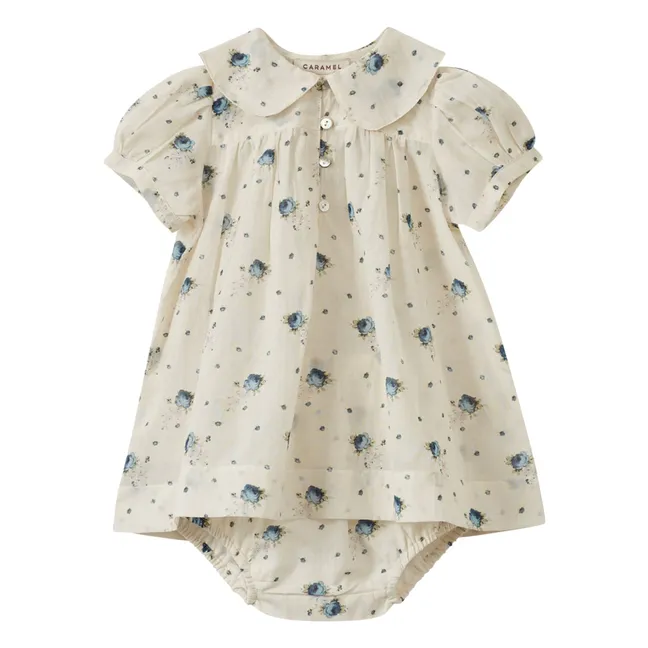 Ensemble Robe et Bloomer Nina Fleurs | Bleu Clair