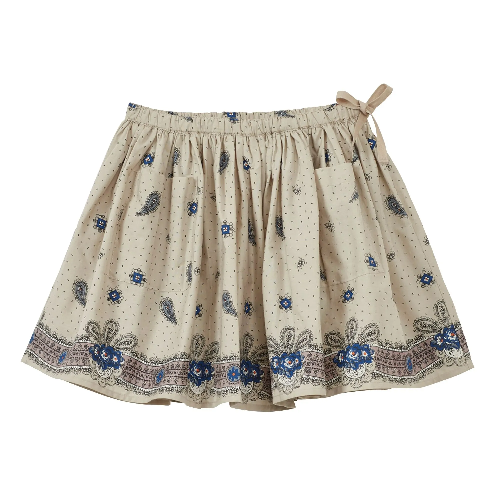 Caramel Ecru Myla Paisley Skirt