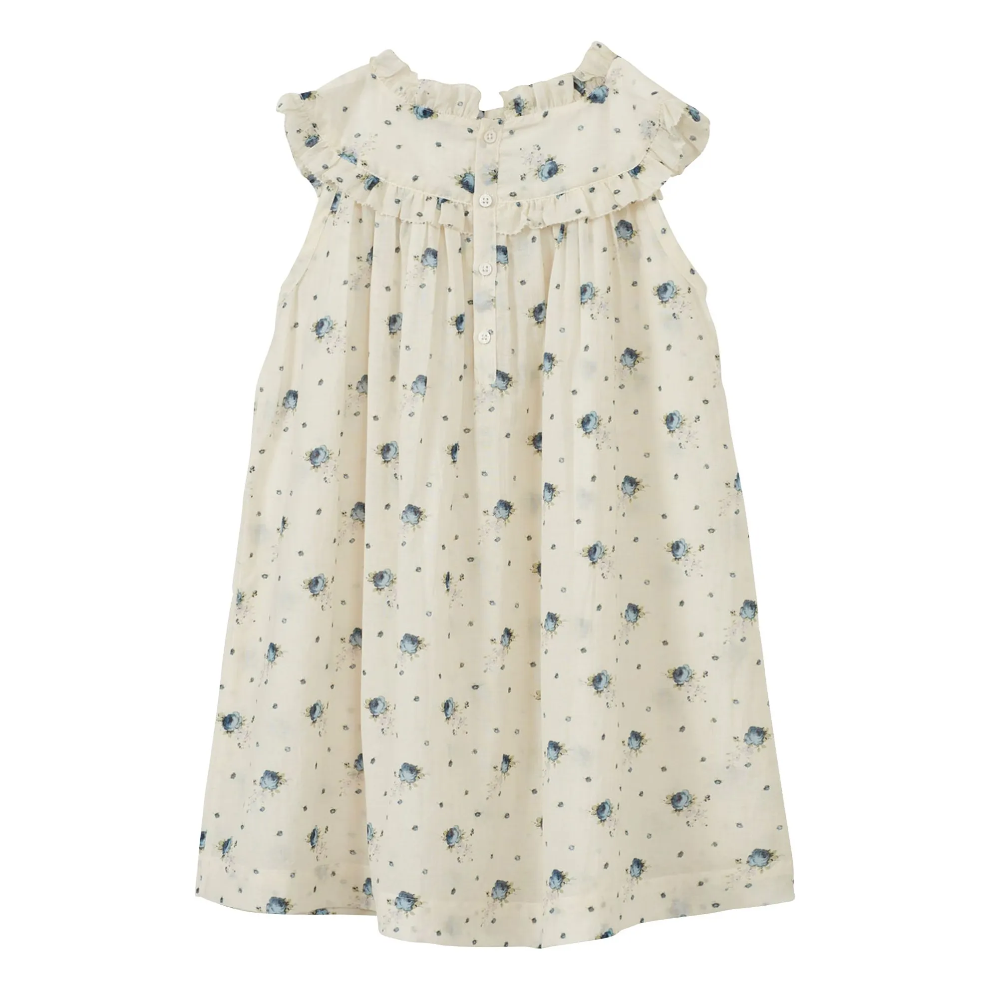 Robe Delilah Fleurs | Ecru- Image produit n°1