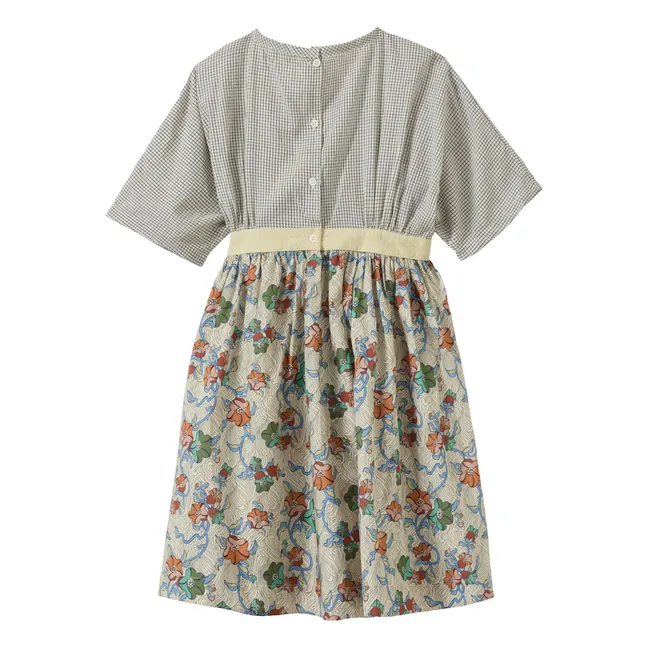 Asparagus Liberty dress | Ecru