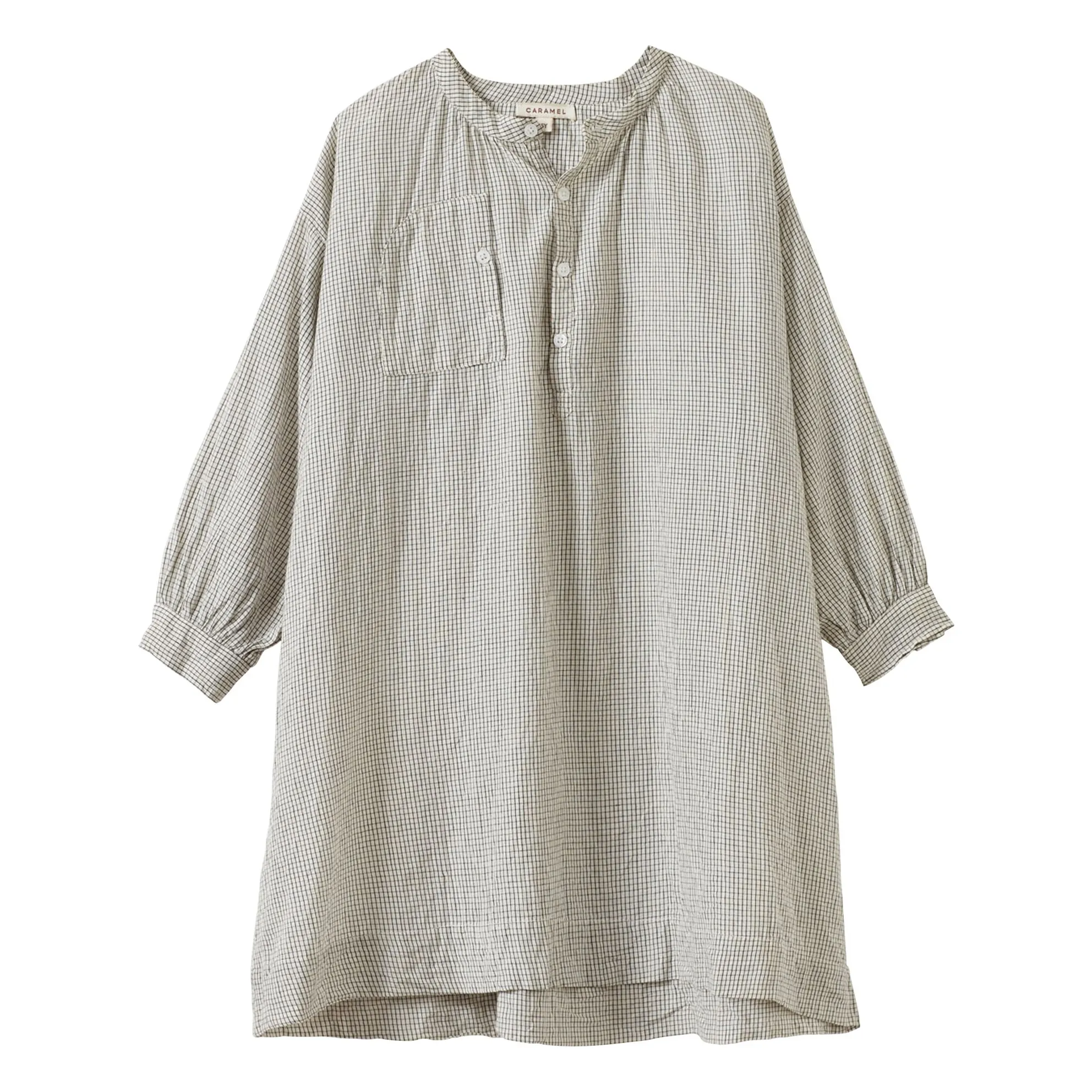 Caramel White Yew Carreaux Dress