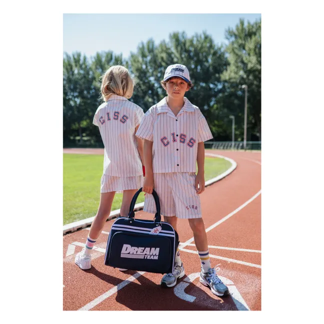 Gestreifte CISS Shorts | Weiß