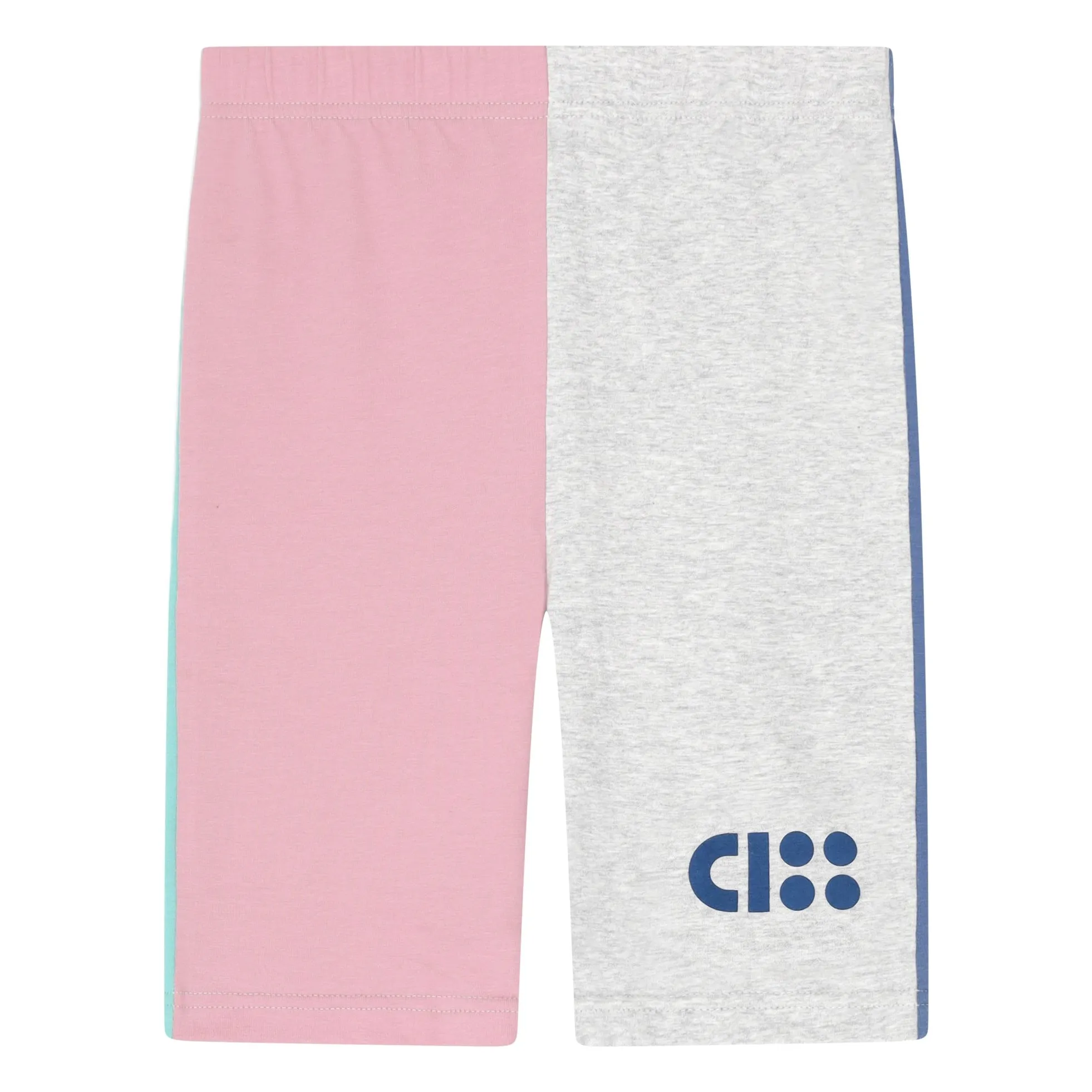 Cycliste Colorblock Coton Bio | Gris chiné- Image produit n°0