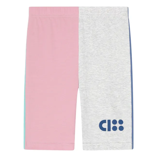Cycliste Colorblock Coton Bio | Gris chiné