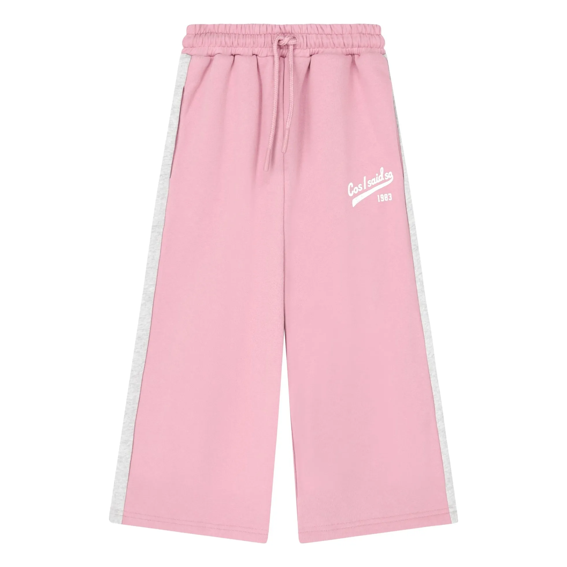 Cos I Said So Pink Wide Logo Organic Cotton Joggers