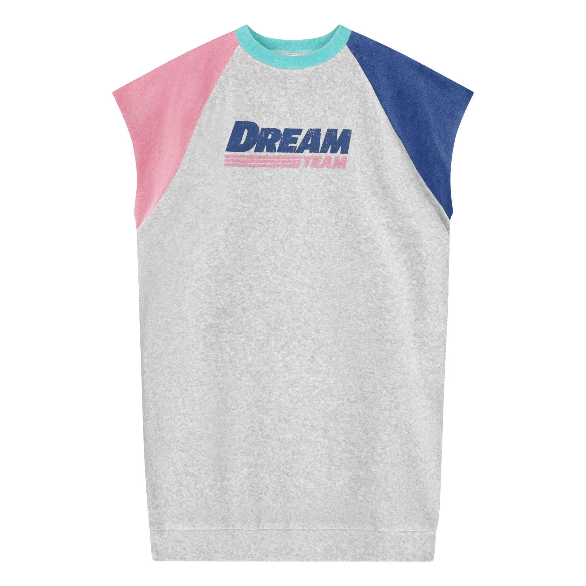 Cos I Said So Girls Heather Grey Colorblock Dream Team Organic Cotton Dress