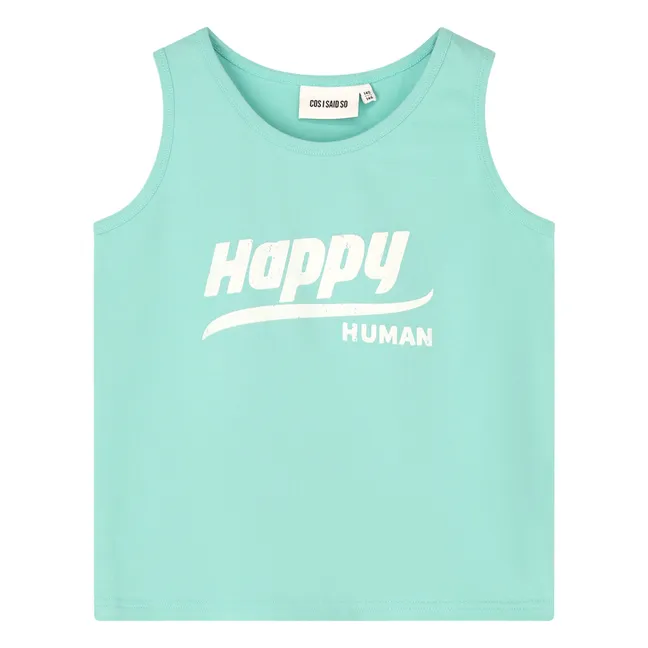 Canotta Happy Human Cotone organico | Verde
