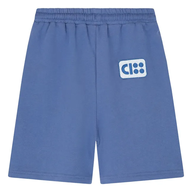 Pantalones cortos holgados de algodón ecológico | Azul