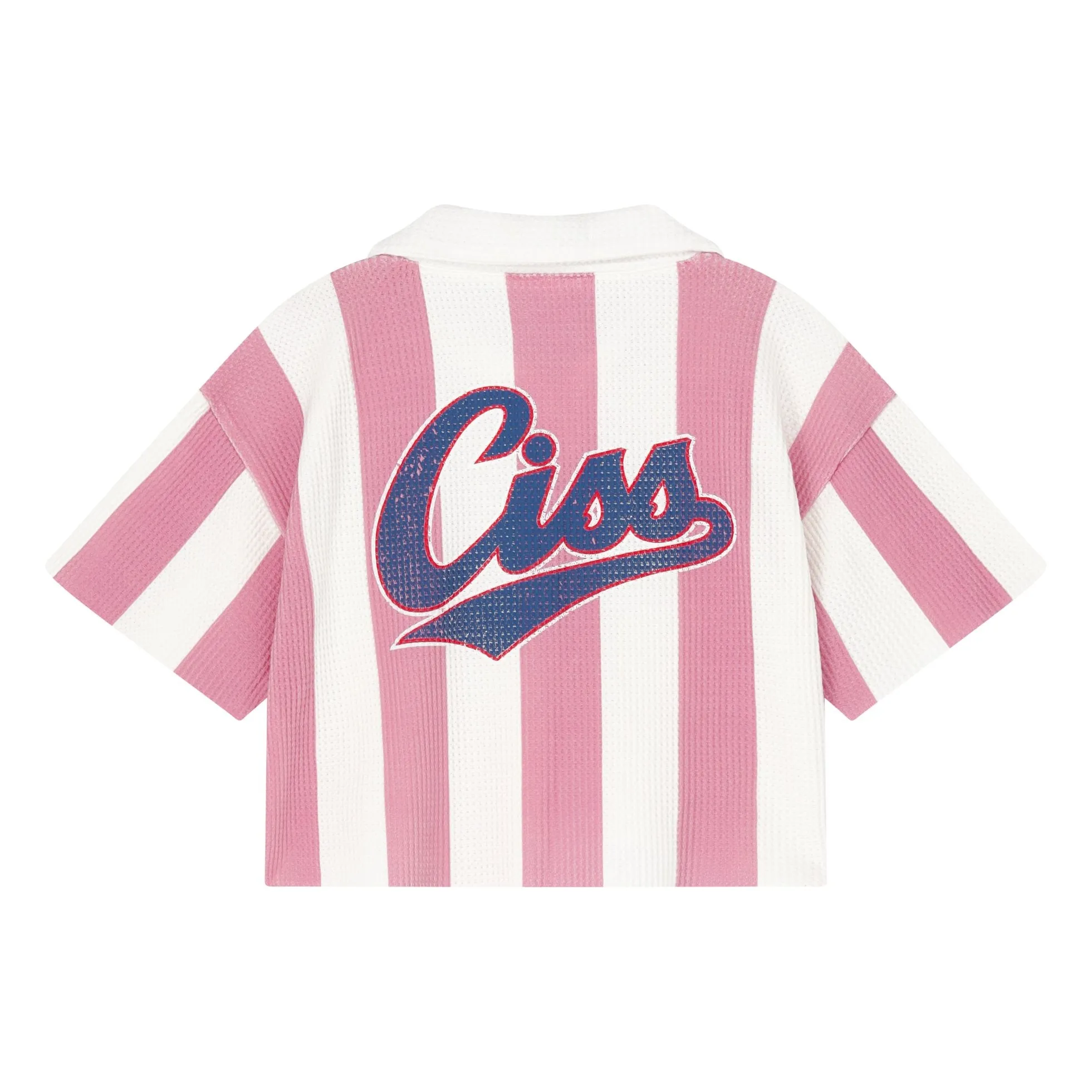Cos I Said So Girls Pink Ciss Striped Polo Shirt