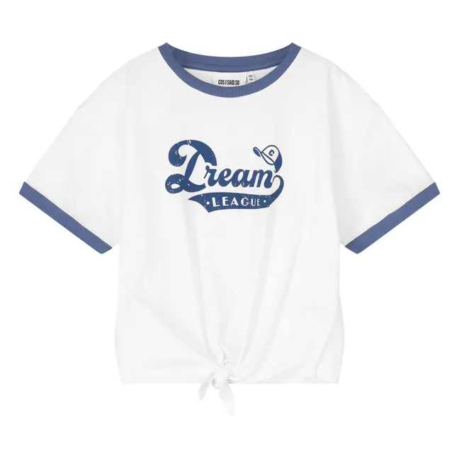 T-shirt Court Noué Dream League Coton Bio | Blanc