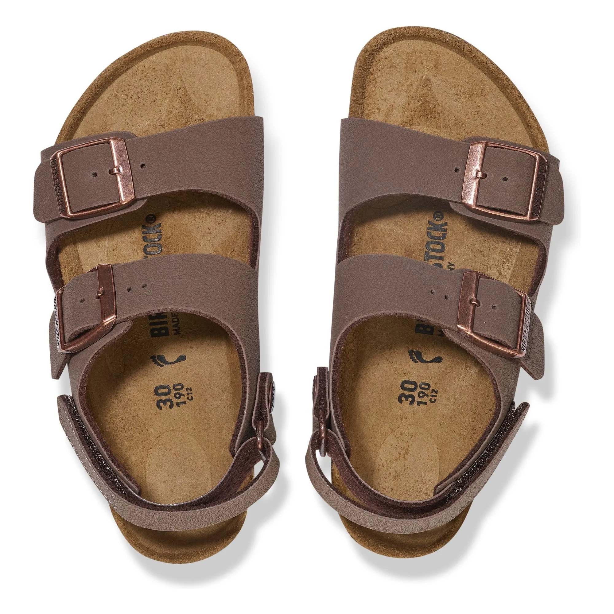 Sandales Milano AS Kids Birko-Flor Birkibuc | Marron foncé- Image produit n°1