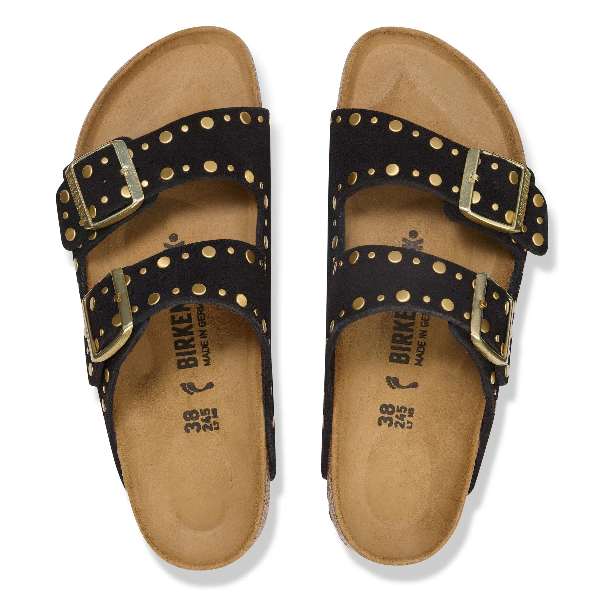 Sandales Arizona Rivet Suède | Noir- Image produit n°4