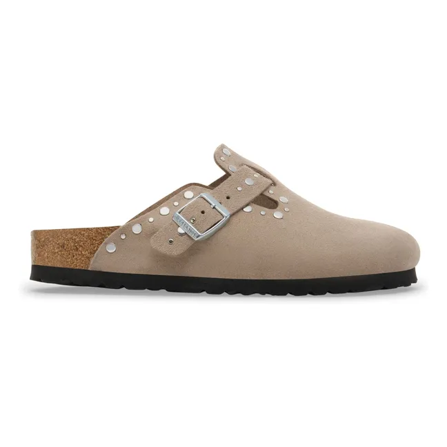 BIRKENSTOCK - Boston Fur Suede Clogs - Adult Collection - Camel