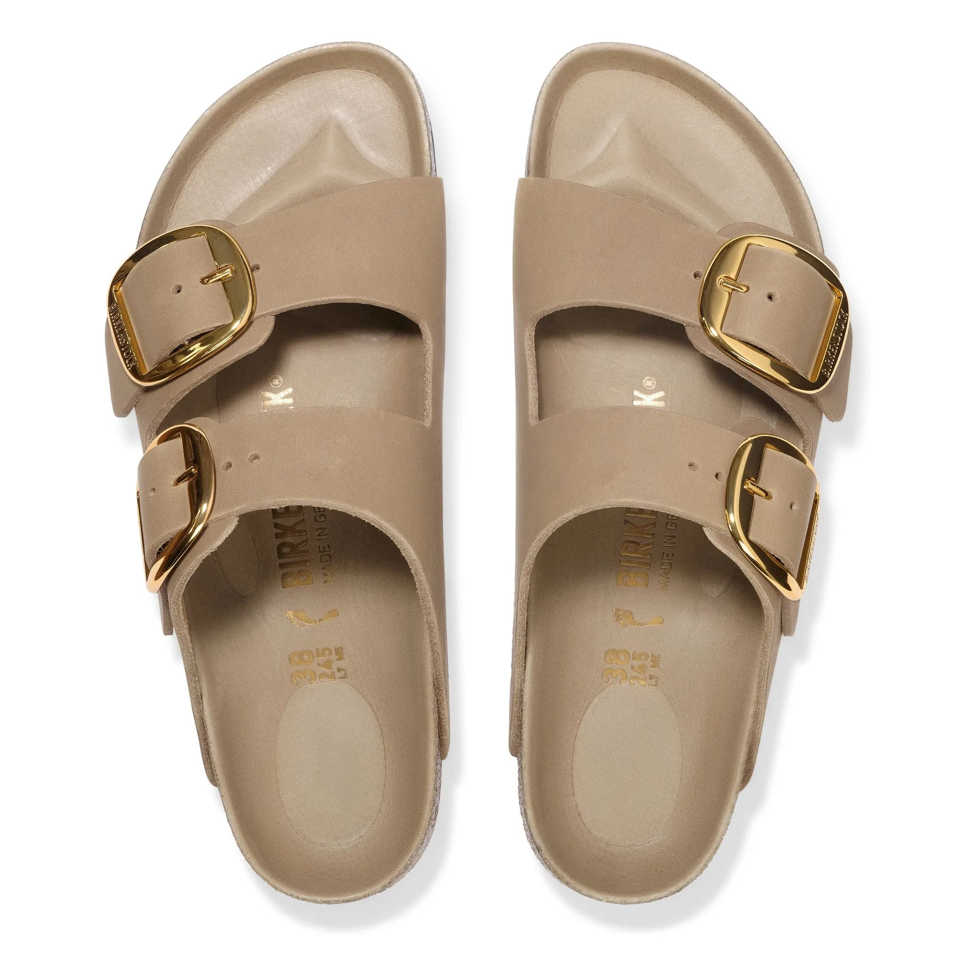 Sandales Arizona Big Buckle Cuir Huilé | Tabac- Image produit n°1