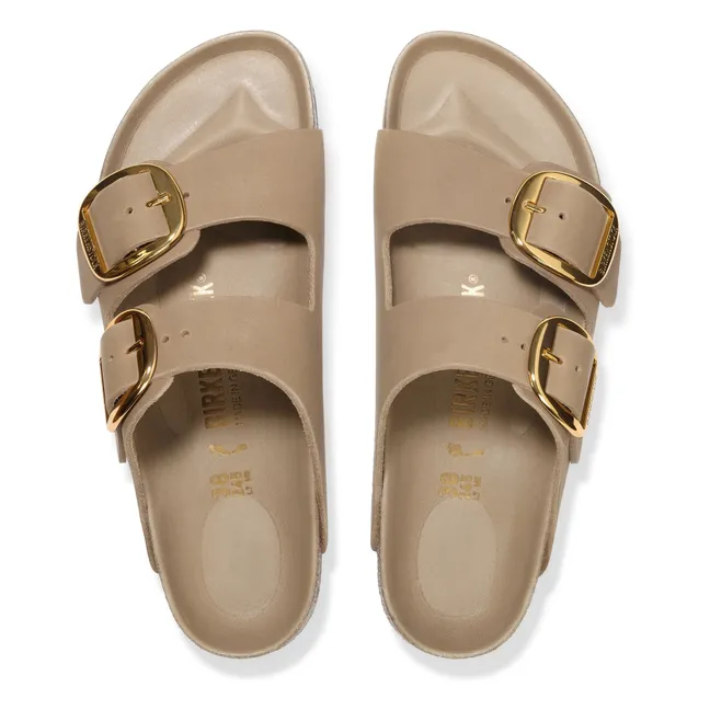 Sandalias Arizona con hebilla grande Piel engrasada | Tabaco