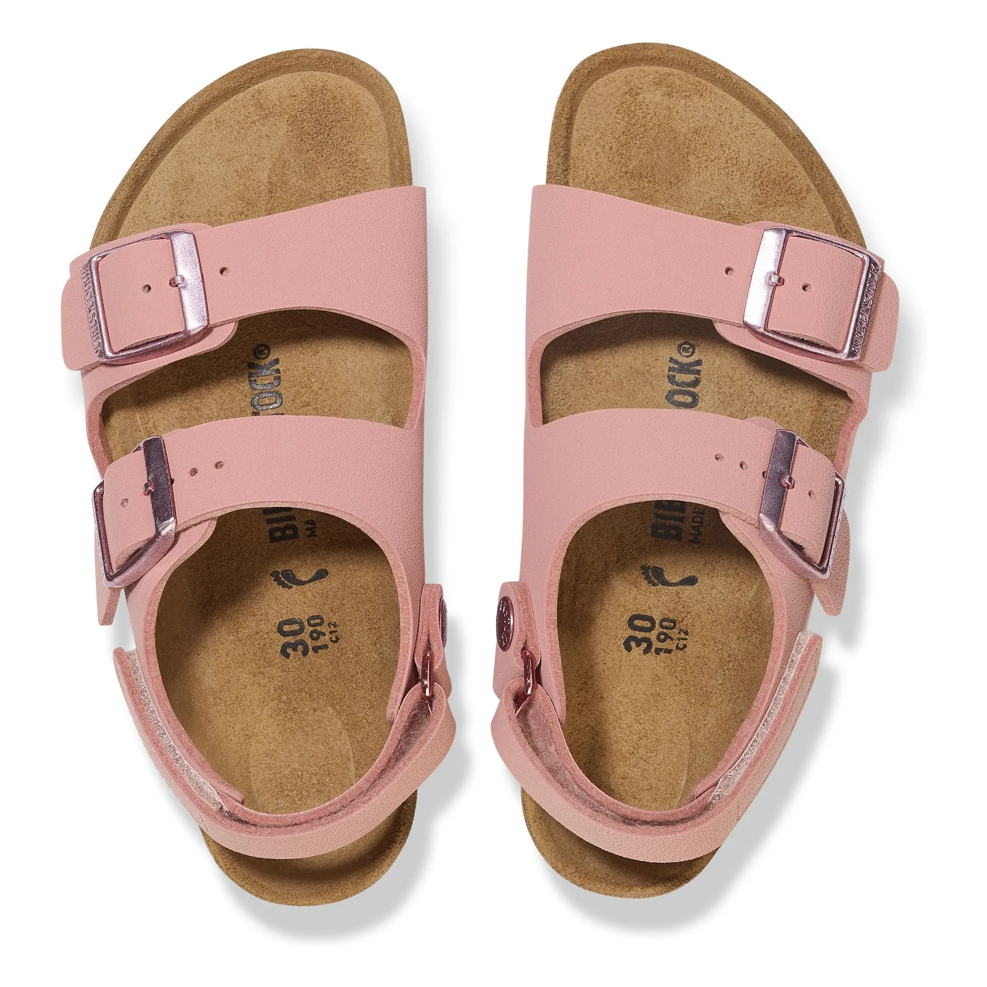 Sandales Milano AS Kids Birko-Flor Birkibuc | Rose- Image produit n°1