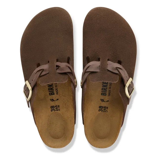 Sabots Boston Braided Suède | Marron