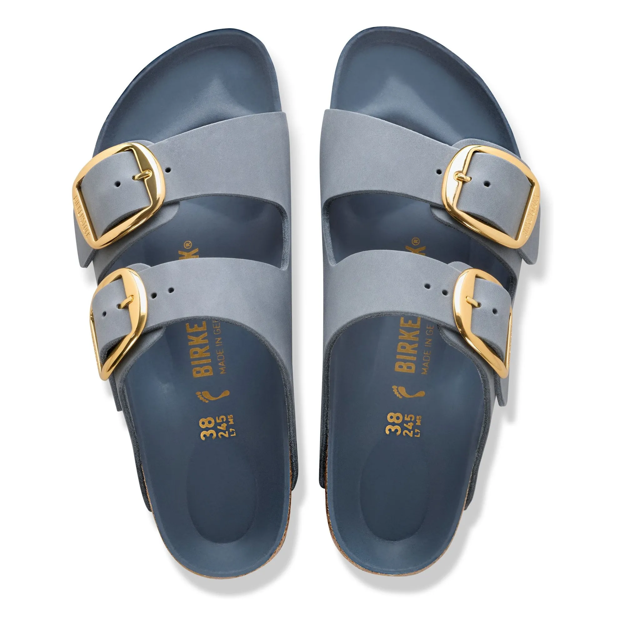 Sandales Arizona Big Buckle Cuir Huilé | Gris- Image produit n°2