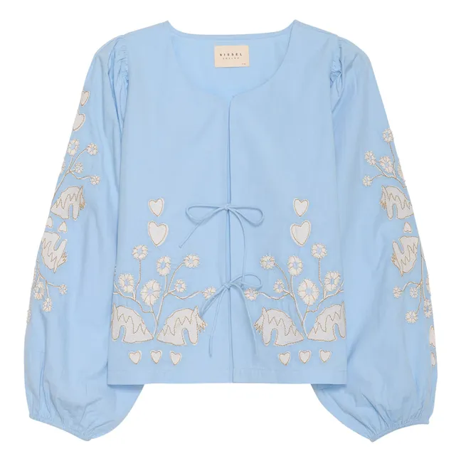 Maggan organic cotton blouse | Blue