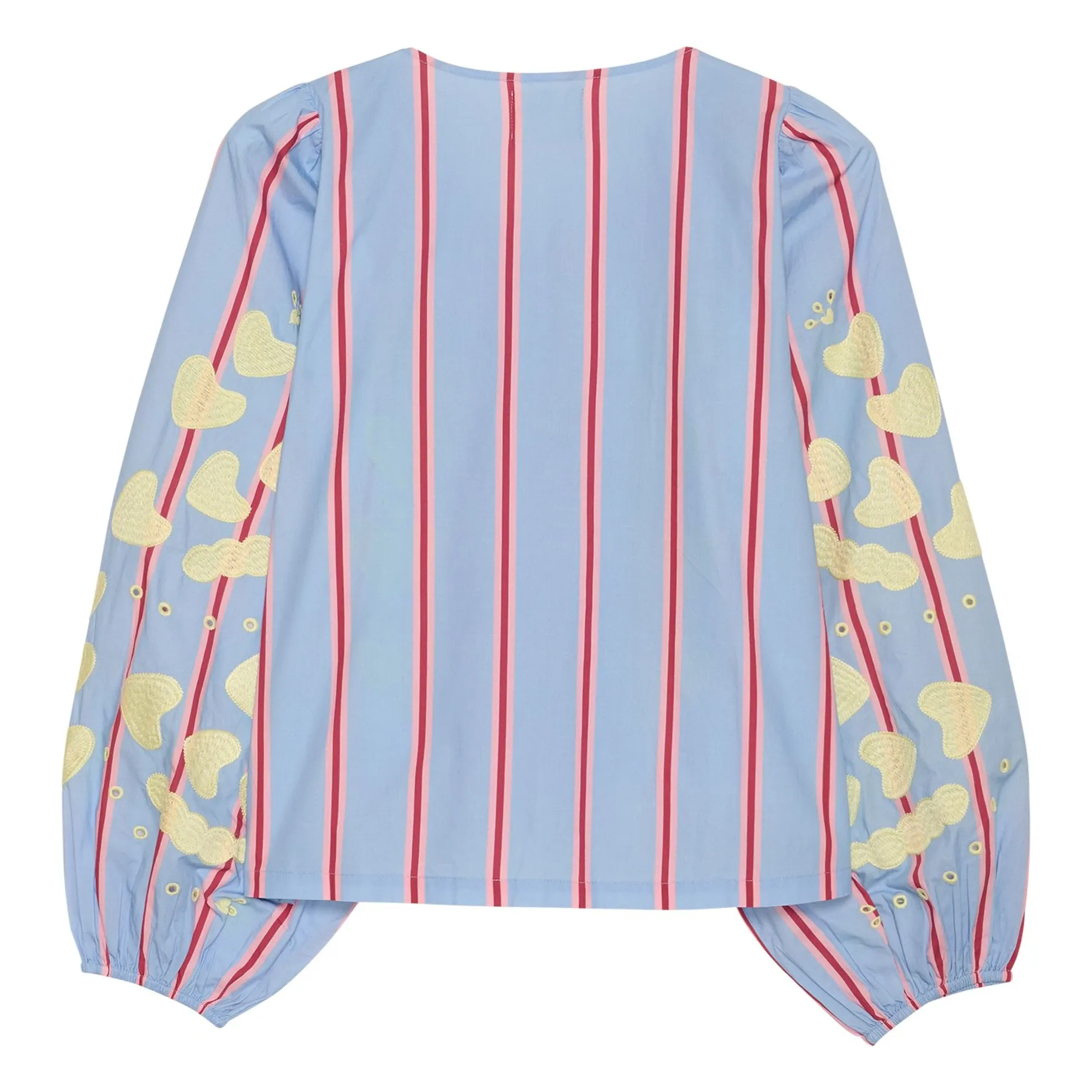 Blouse Elisabeth Coton Bio | Bleu- Image produit n°3