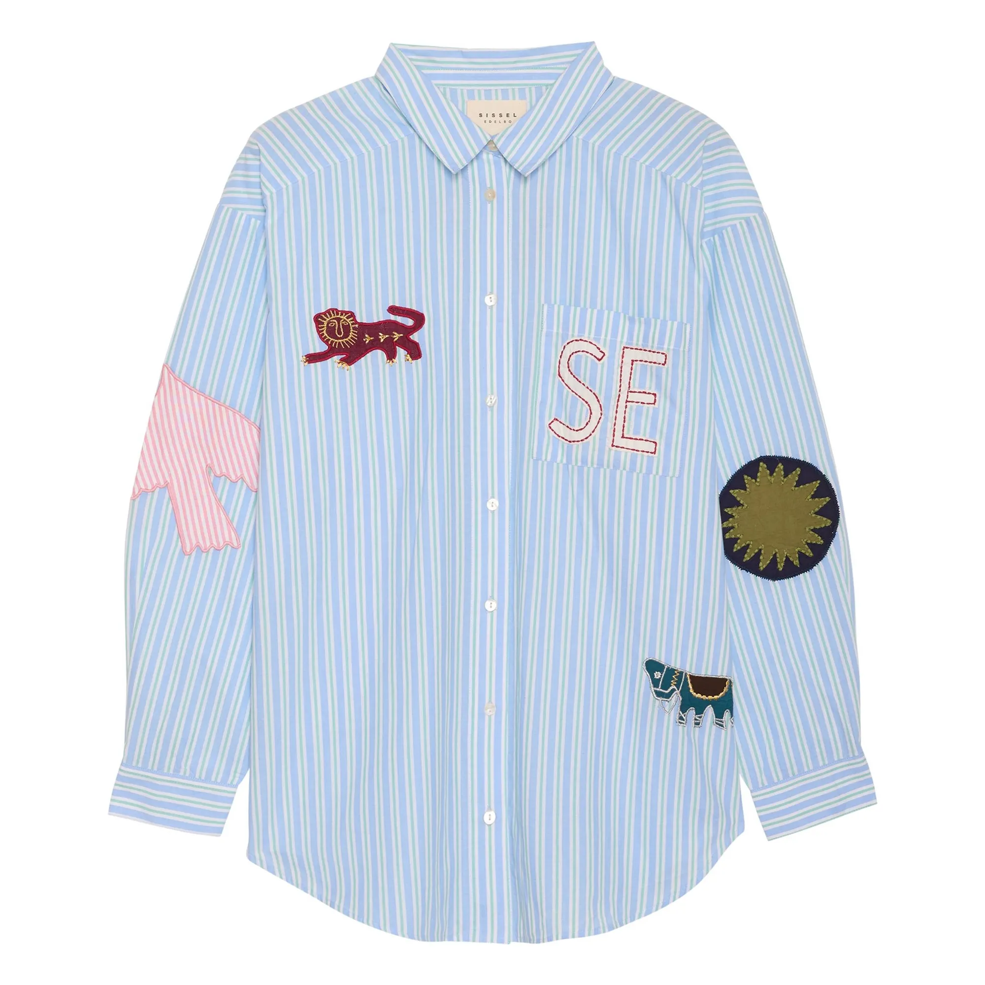 Chemise Rayures Pil | Vert- Image produit n°0