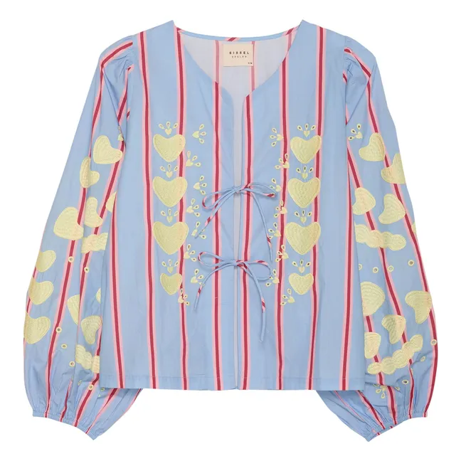 Elisabeth organic cotton blouse | Blue