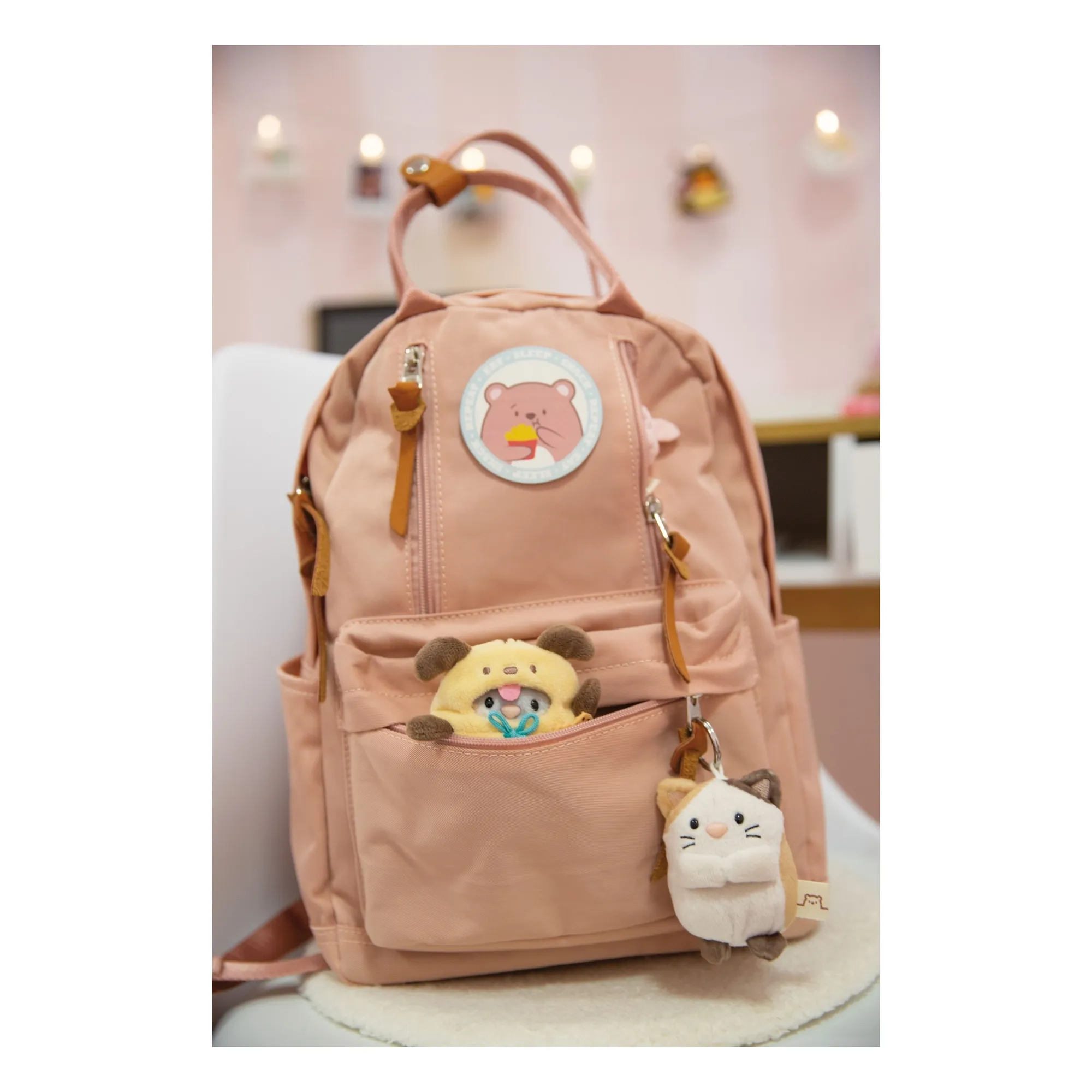 Peluche Chat Angy et son déguisement Lapin | Rose- Image produit n°2