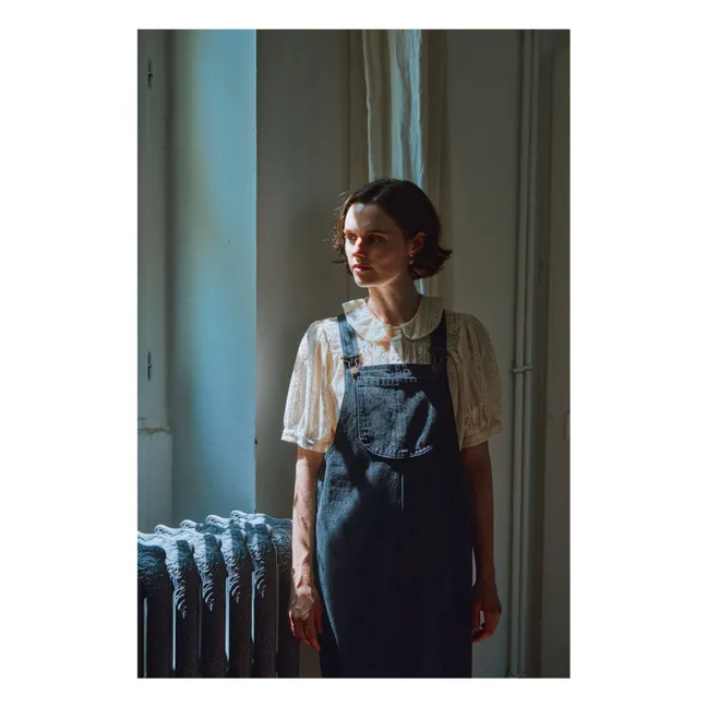 Blusa de encaje Amber | Crudo