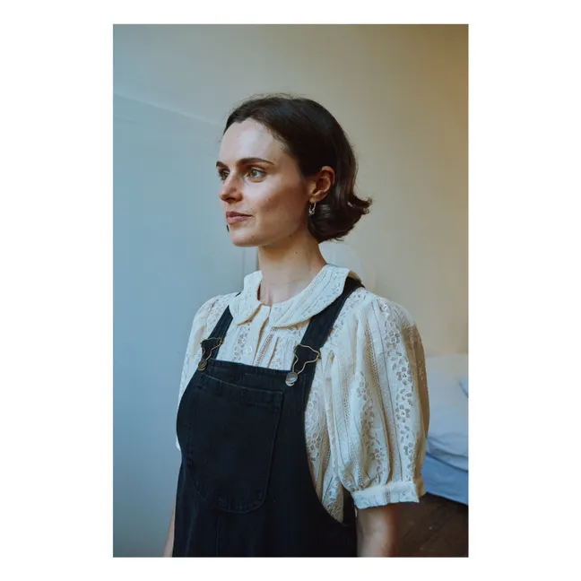 Blusa de encaje Amber | Crudo