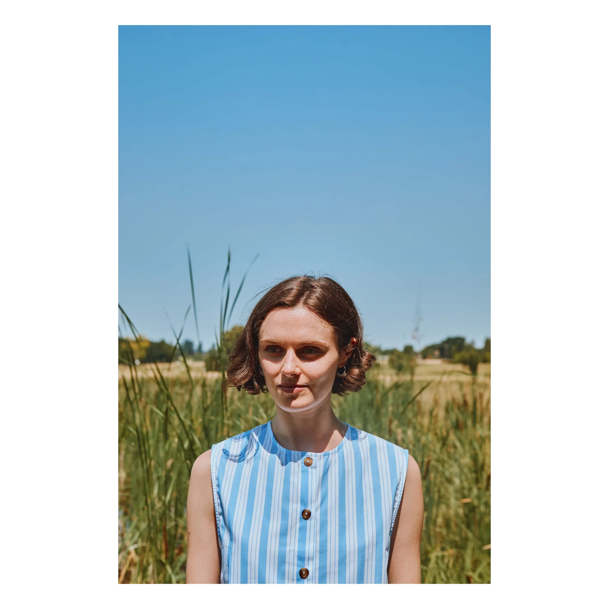 Blouse Rayures Vanille | Bleu- Image produit n°1