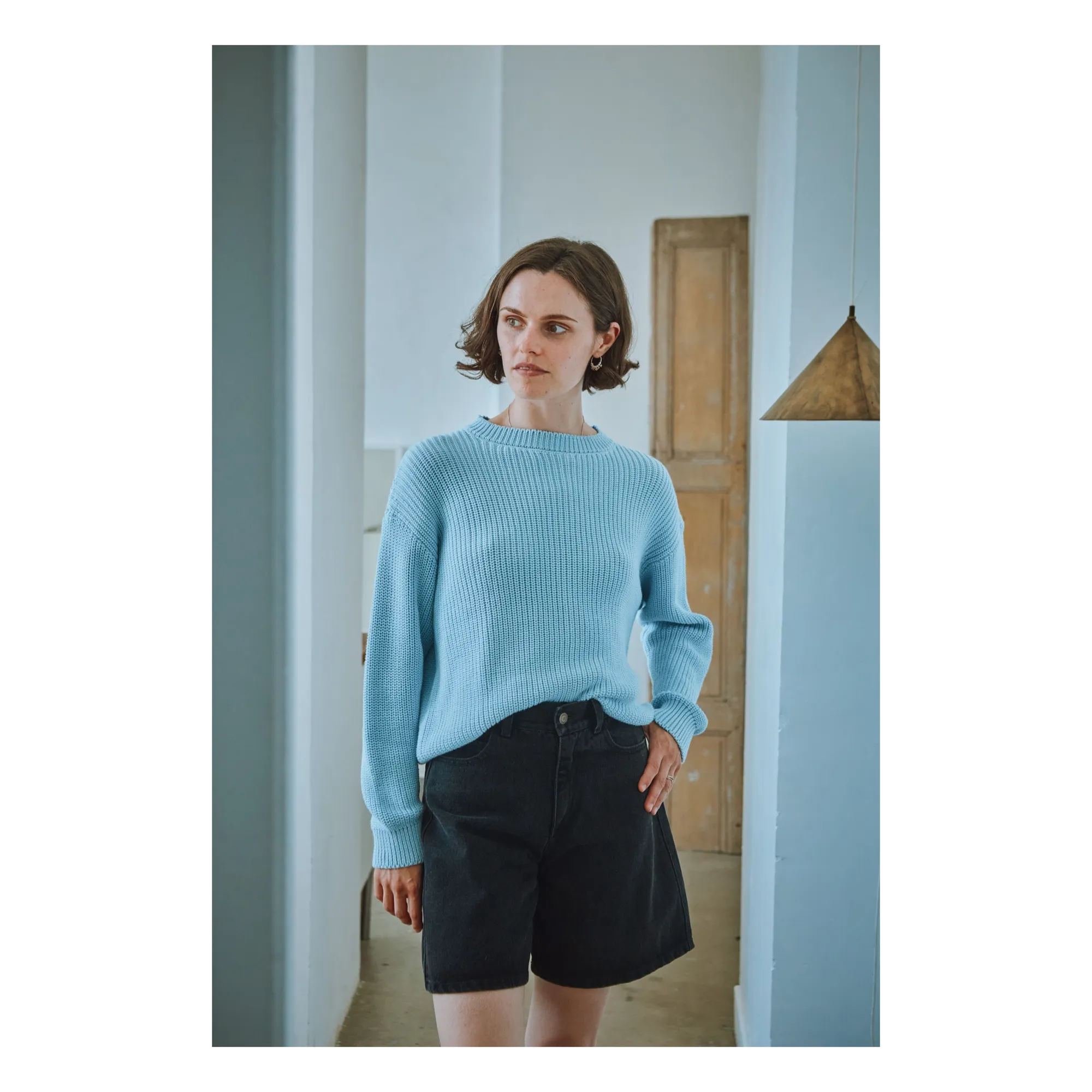 Dandelion Organic Cotton Sweater | Light blue- Product image n°2