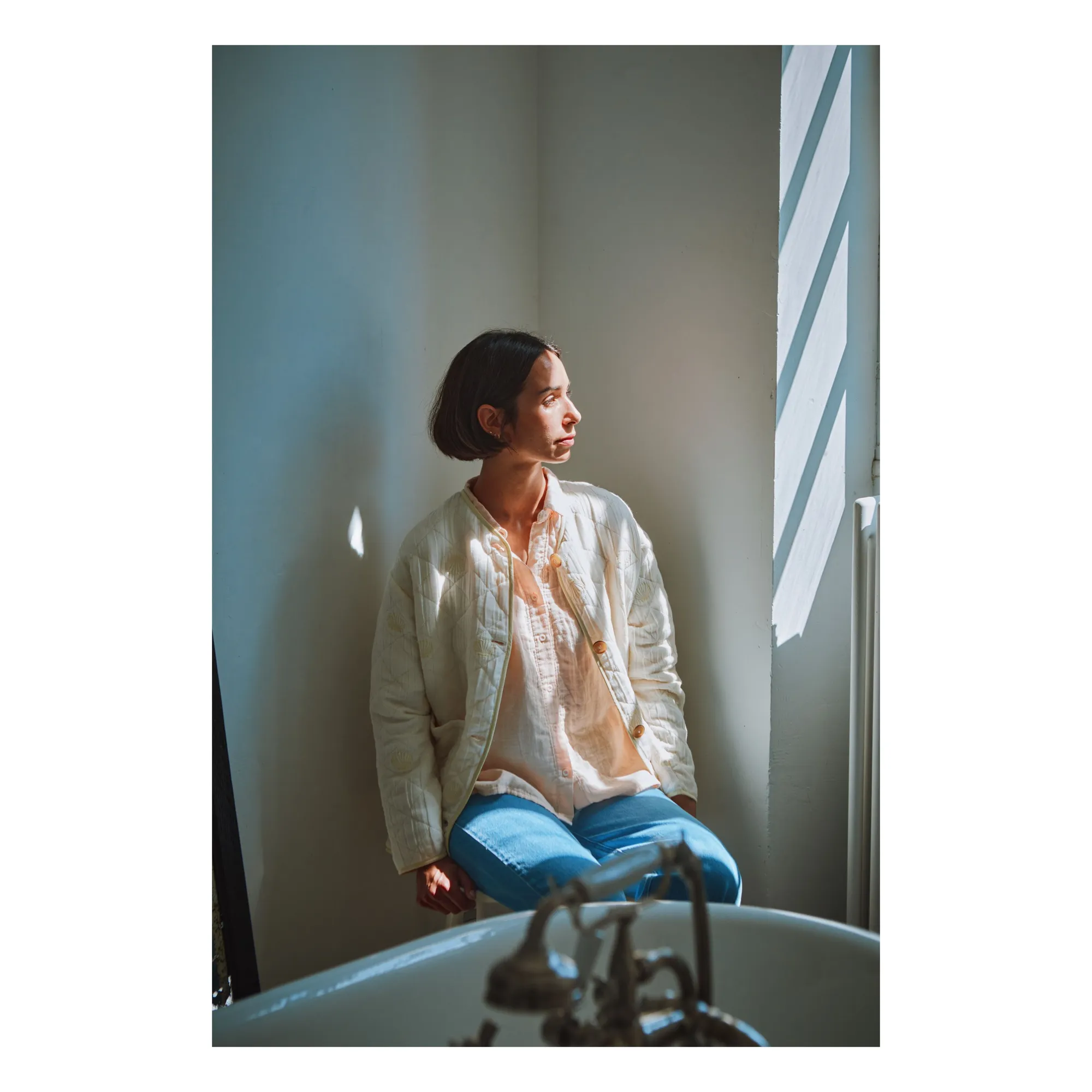 Veste Matelassée Millet Coton Bio | Jaune- Image produit n°3