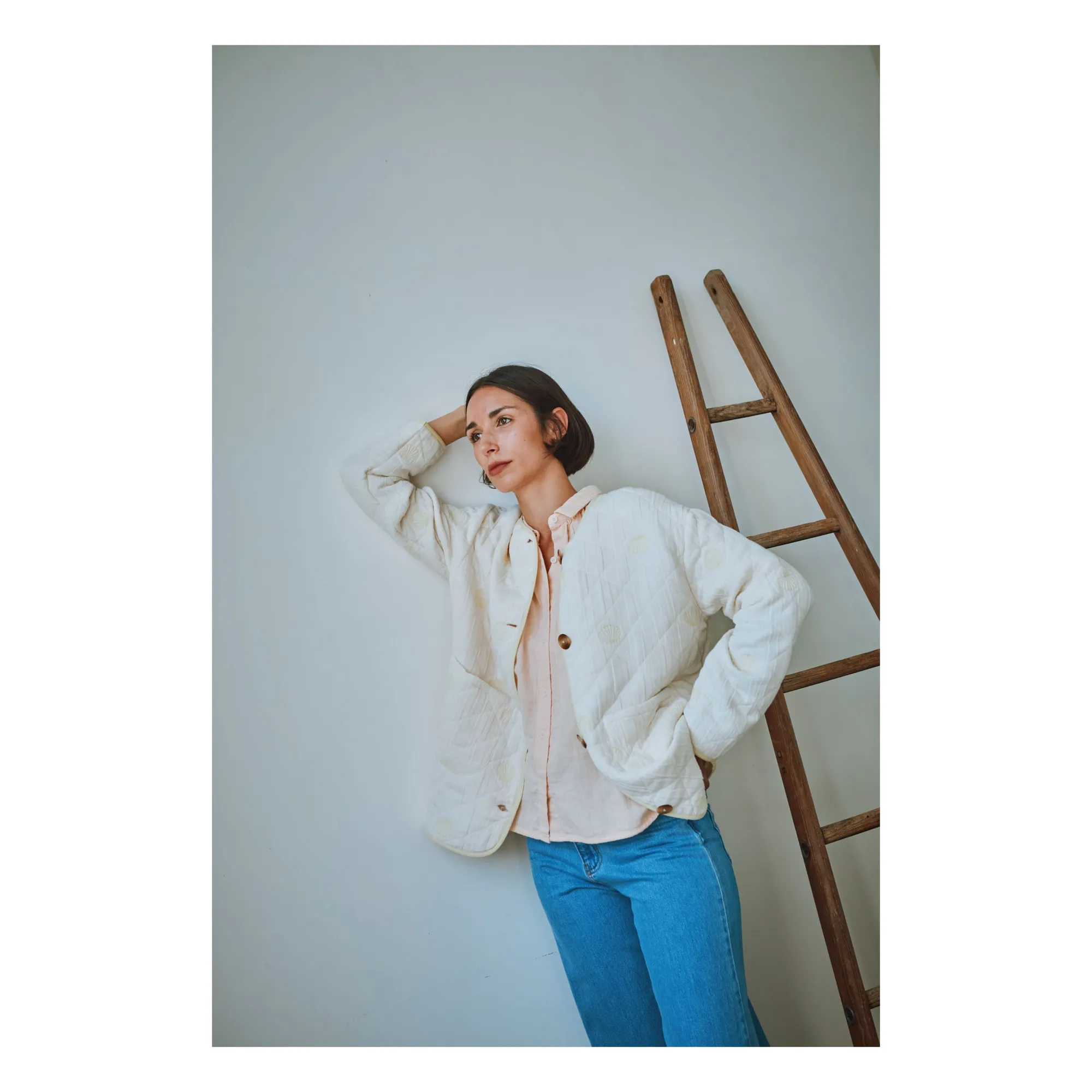 Veste Matelassée Millet Coton Bio | Jaune- Image produit n°2