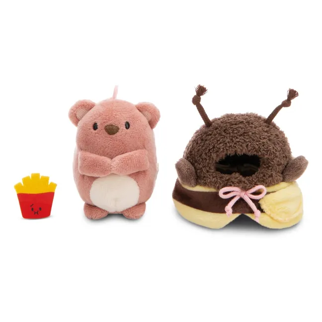 Peluche Ours Nomo et son déguisement Abeille | Marron