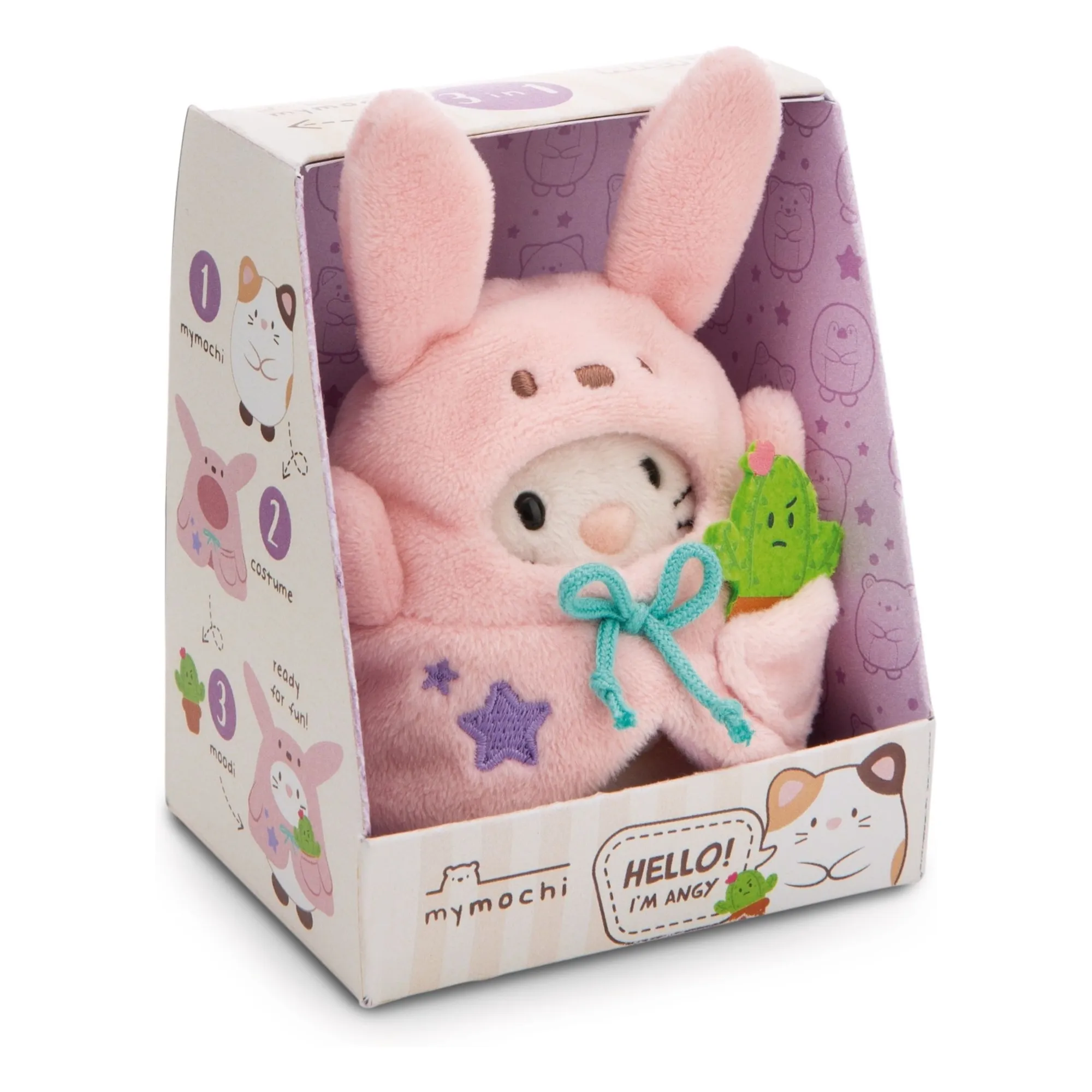 Peluche Chat Angy et son déguisement Lapin | Rose- Image produit n°9