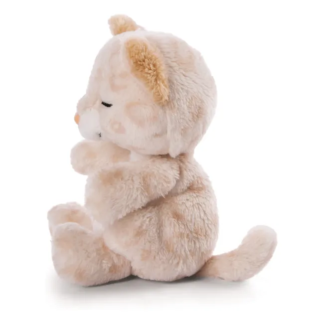 Leopard Cat Plush - Sleeping Pets | Ecru