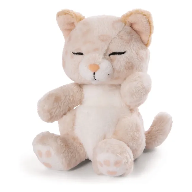 Leopard Cat Plush - Sleeping Pets | Ecru
