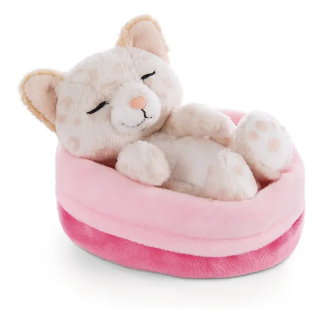 Peluche Chat Léopard - Sleeping Pets | Ecru