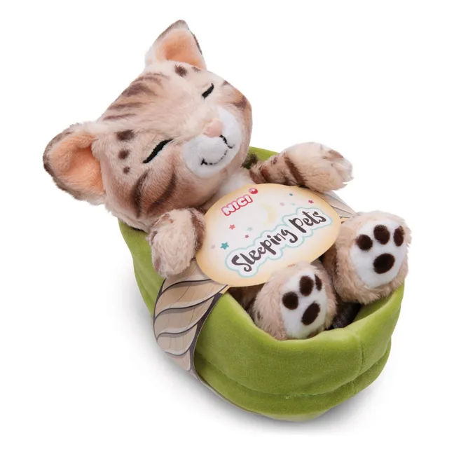 Peluche Chat du Bengal - Sleeping Pets | Marron clair 