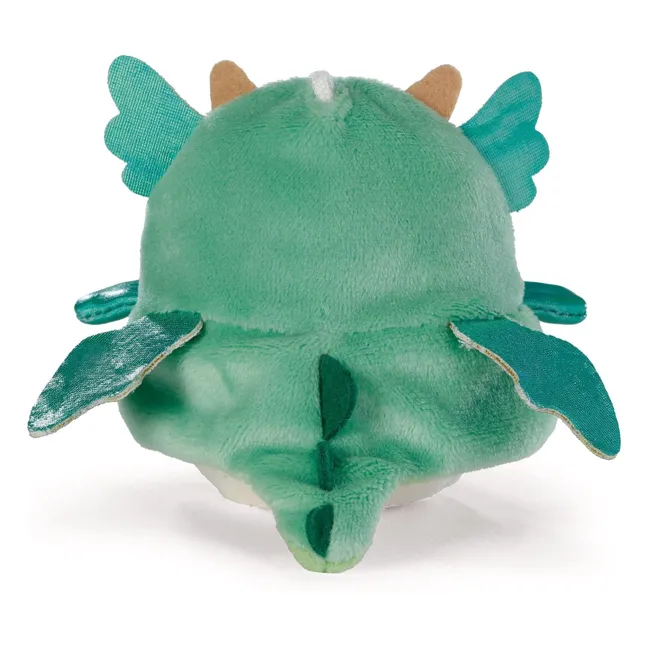 Peluche Ours Blanc Snono et son déguisement Dragon | Vert