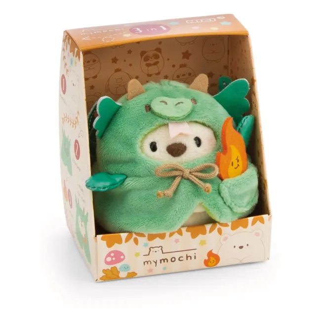Snono White Bear plush with Dragon disguise | Green