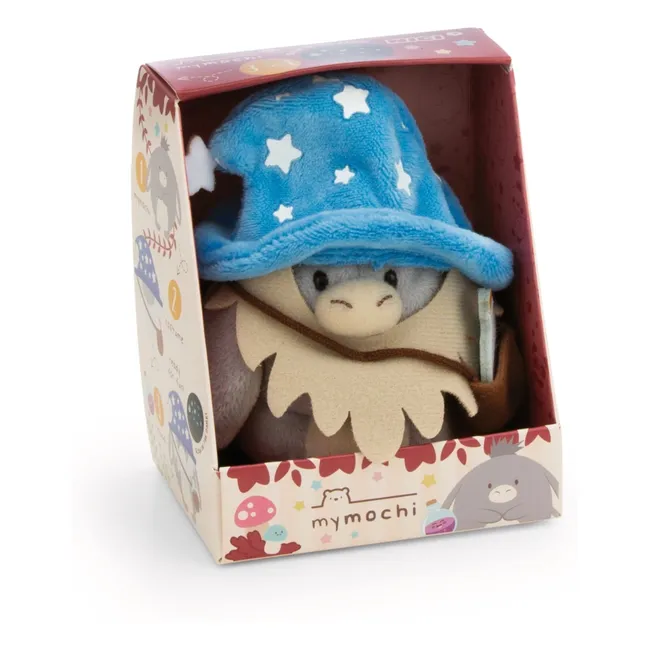 Peluche Âne Earl et son déguisement Magicien phosphorenscent | Gris