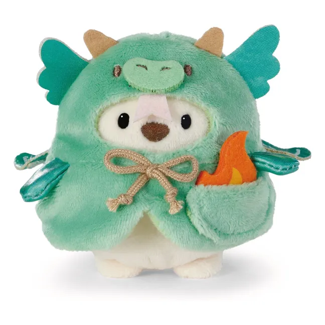 Snono White Bear plush with Dragon disguise | Green