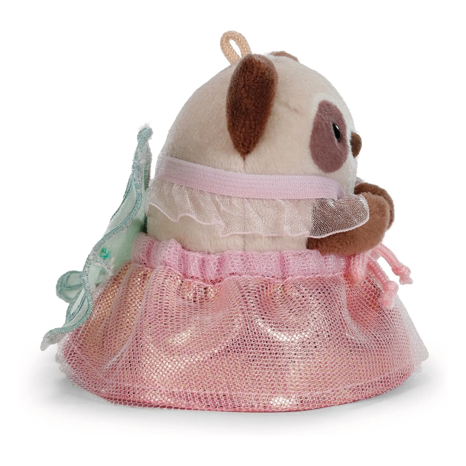 Peluche Raton Laveur Rakuma et son déguisement Fée | Rose- Image produit n°9