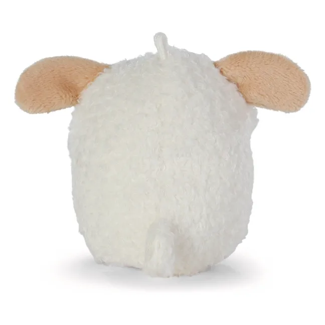 Peluche de oveja de lana con disfraz de unicornio | Blanco