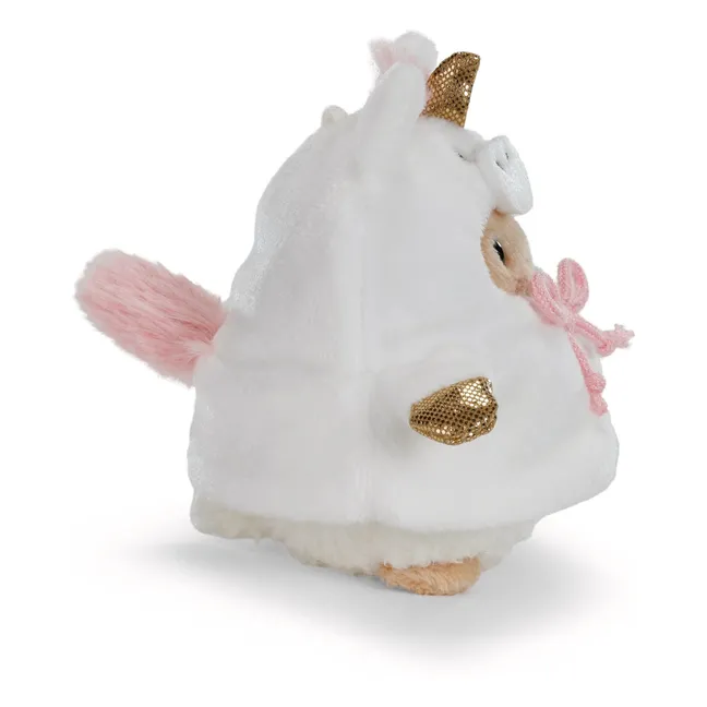 Plüschtier Schaf Wools und sein Einhorn-Kostüm | Weiß