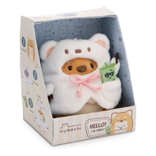 Peluche Chien Hiro et son déguisement Ours polaire | Blanc