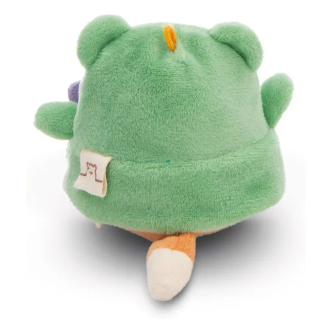 Peluche Renard Geeks et son déguisement Grenouille | Vert