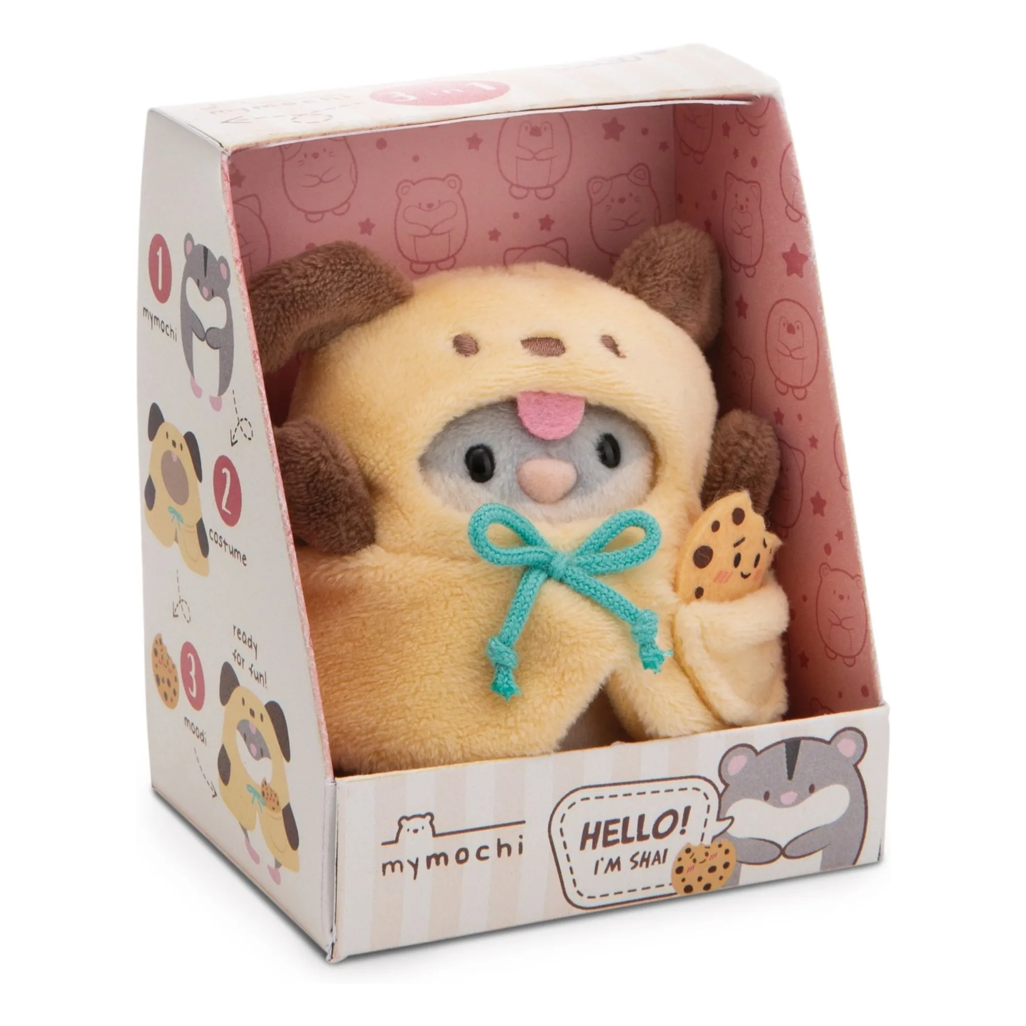 Peluche Hamster Shai et son déguisement Chien | Beige- Image produit n°6