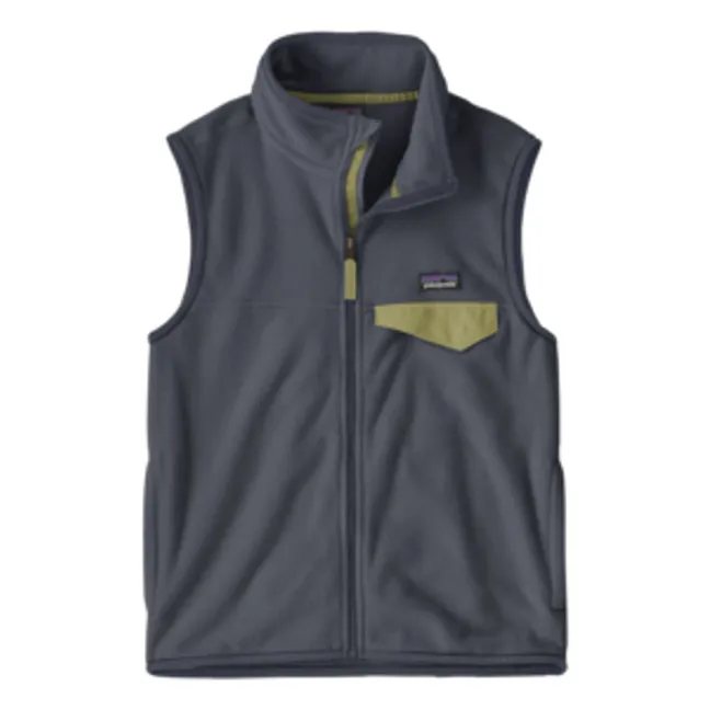 Chaqueta polar sin mangas Micro D Snap-T Fibras recicladas | Azul oscuro